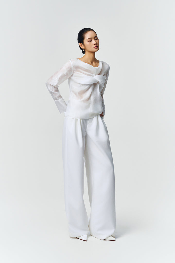 Selene Boat Neck Draped Top - MEAN BLVD