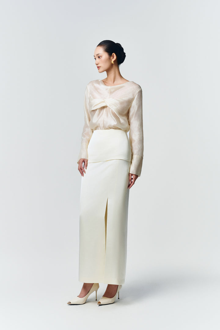 Selene Boat Neck Draped Top - MEAN BLVD