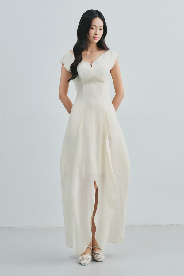 Seraphina Cocoon Draped Maxi Dress - MEAN BLVD