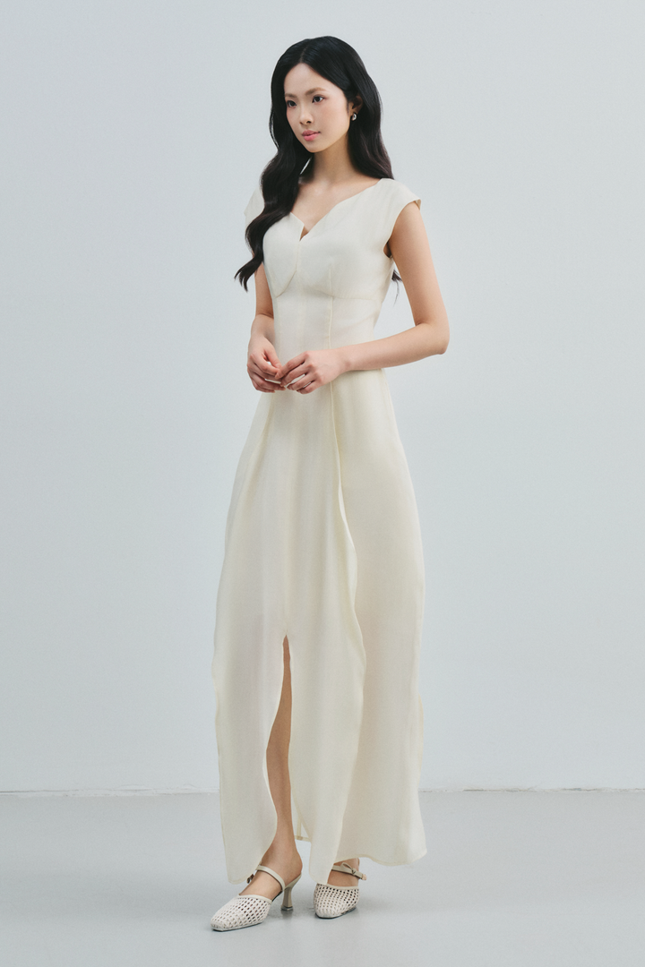 Seraphina Cocoon Draped Maxi Dress - MEAN BLVD