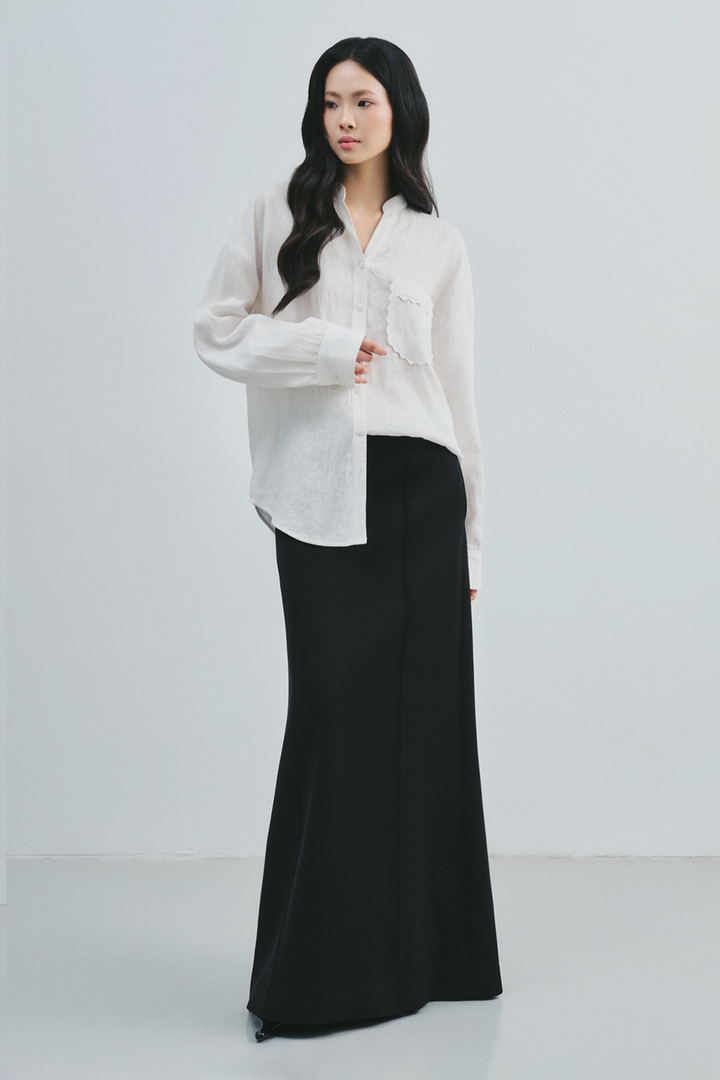 Seraphina Mandarin Linen Shirt - MEAN BLVD