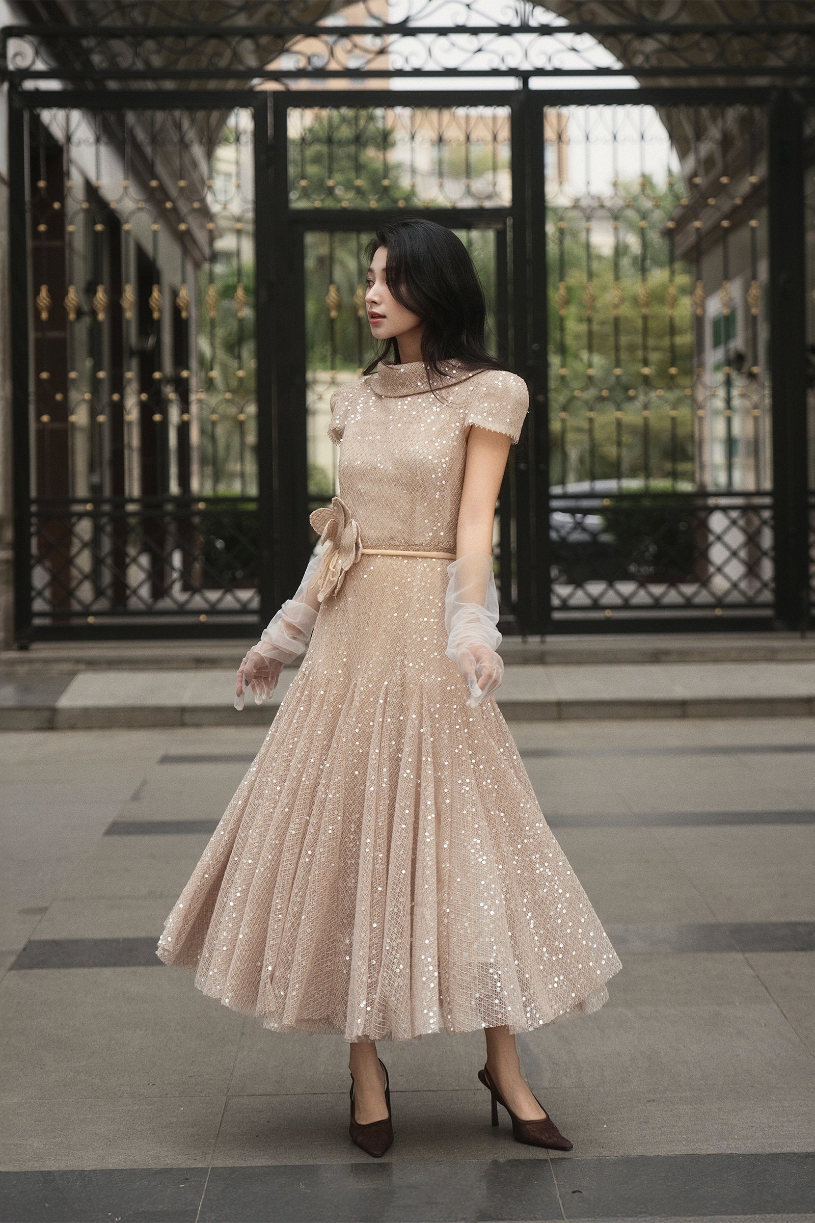 Seraphina Sequin Midi Dress - MEAN BLVD