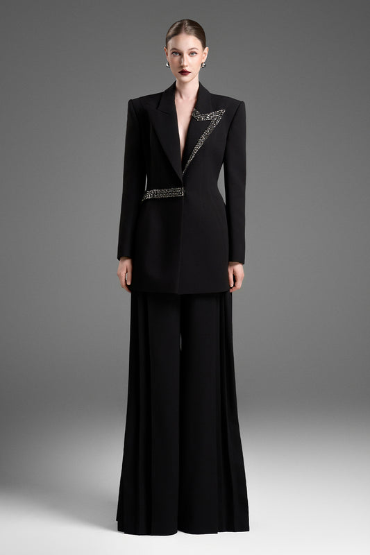 Seraphina V-Neck Bead Blazer - MEAN BLVD