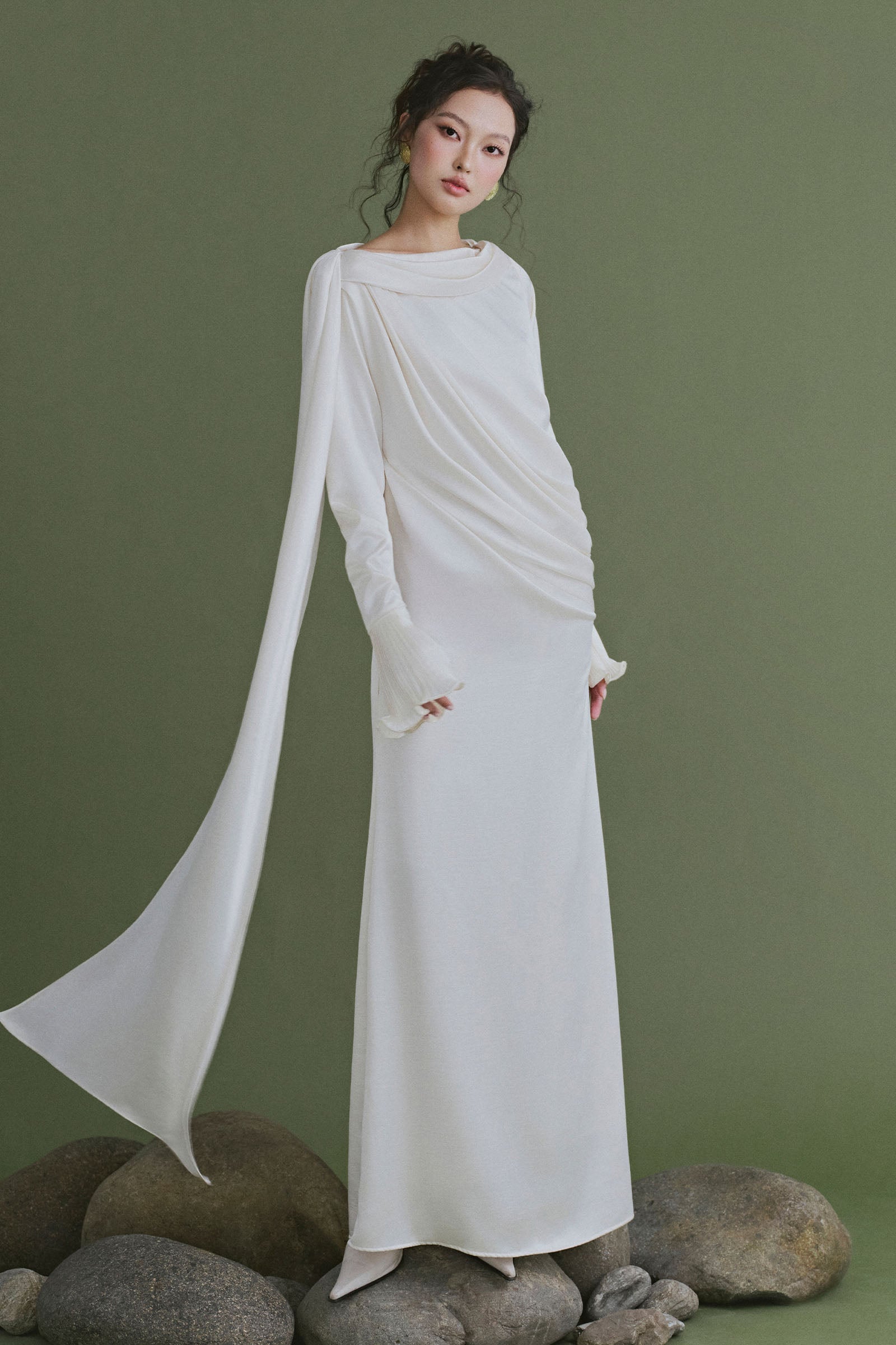 Seraphine Draped Maxi Dress - MEAN BLVD