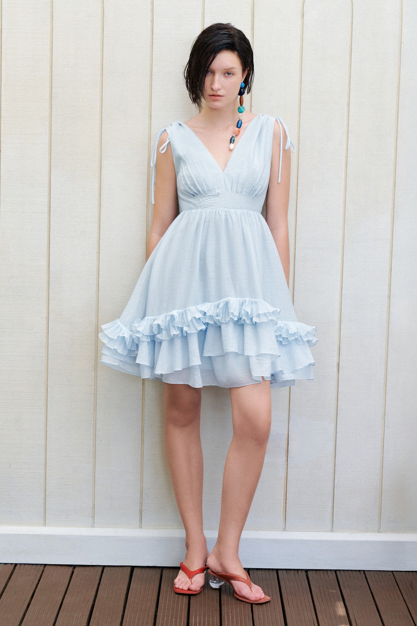 Serein Ruffle Mini Dress - MEAN BLVD