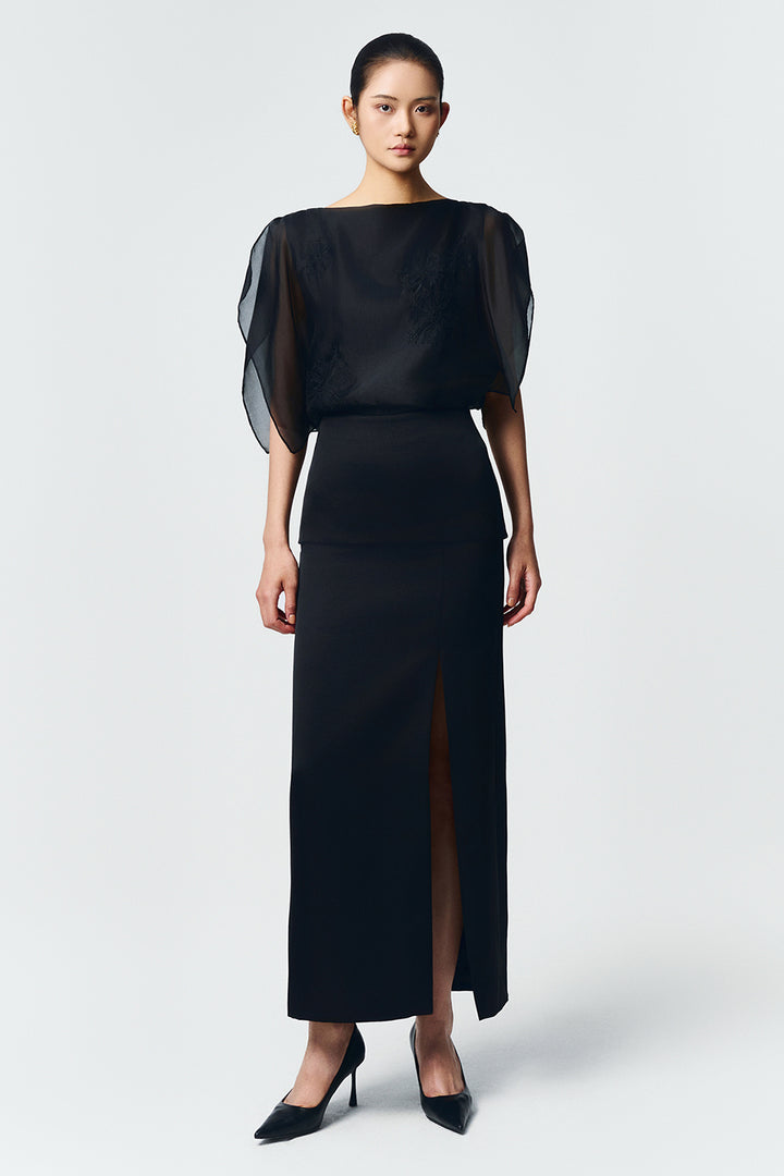 Seren Pencil Taffeta Skirt - MEAN BLVD