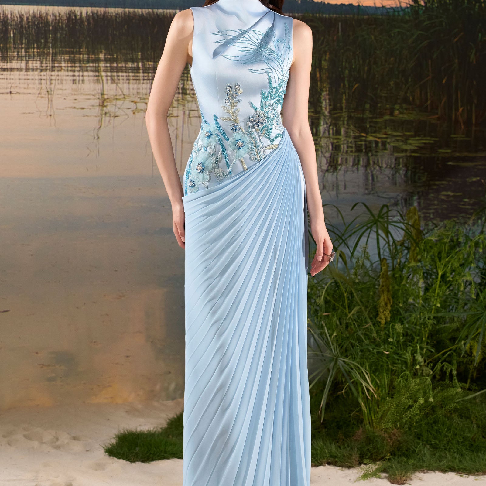 Seren Pleated Maxi Dress - MEAN BLVD