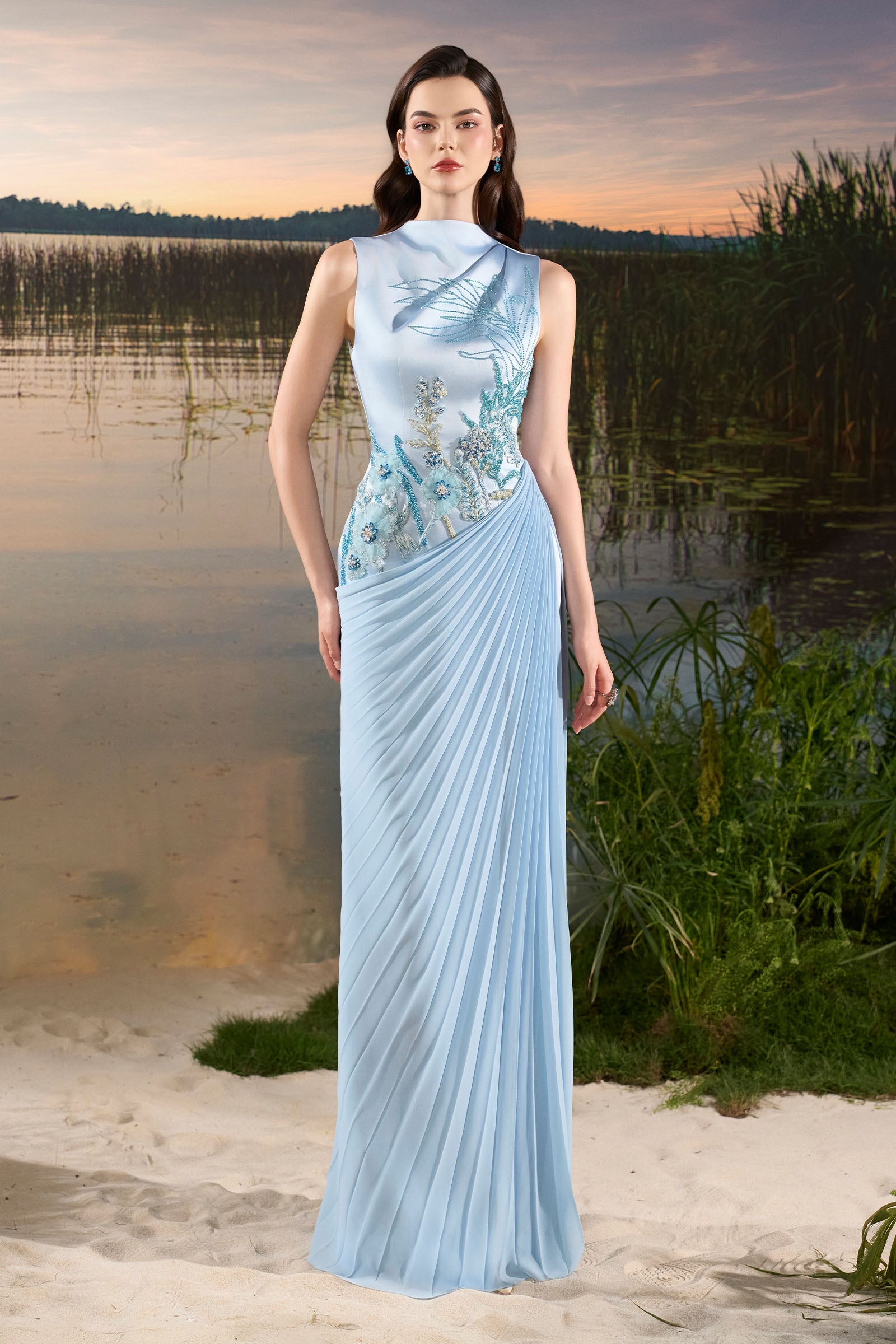 Seren Pleated Maxi Dress - MEAN BLVD