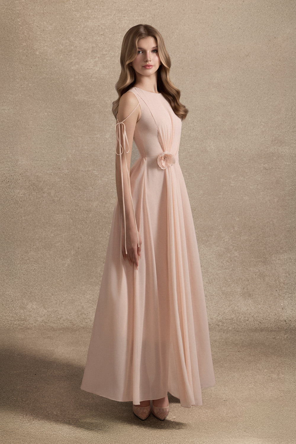 pastel maxi dress Stylish Royal Blue Sequin Prom Dress with One-Sleeves – loveangeldress main image 1