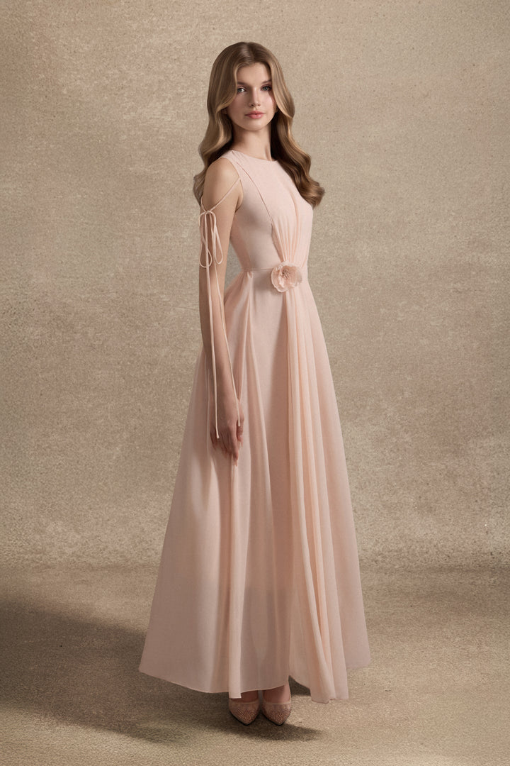 Serena Sleeveless Gathering Maxi Dress - MEAN BLVD