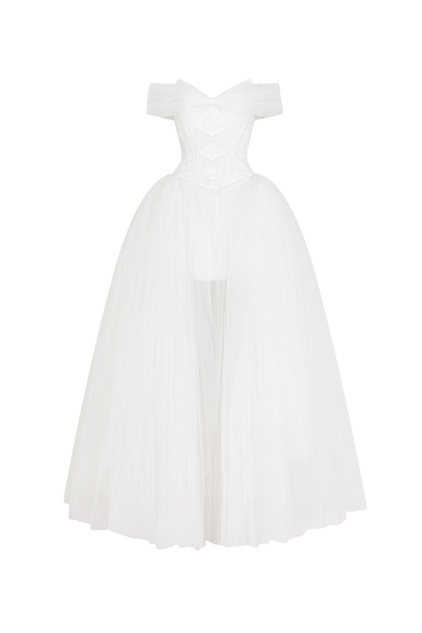 Serenity Sweetheart Draped Maxi Dress - MEAN BLVD