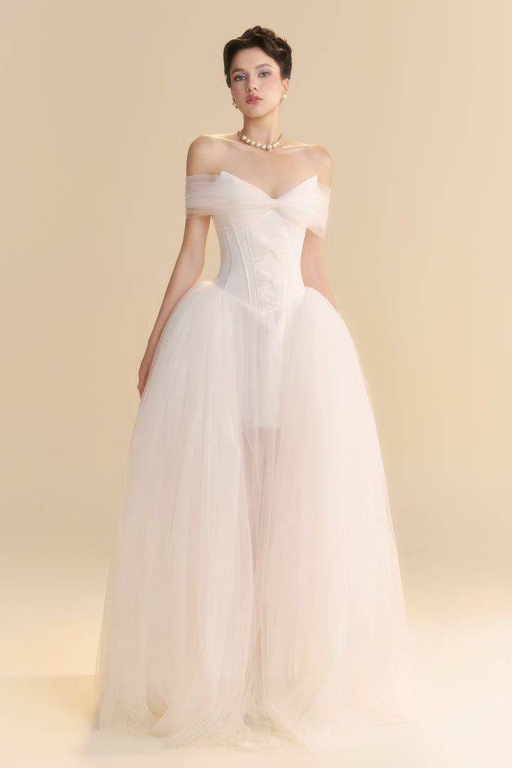 Serenity Sweetheart Draped Maxi Dress - MEAN BLVD