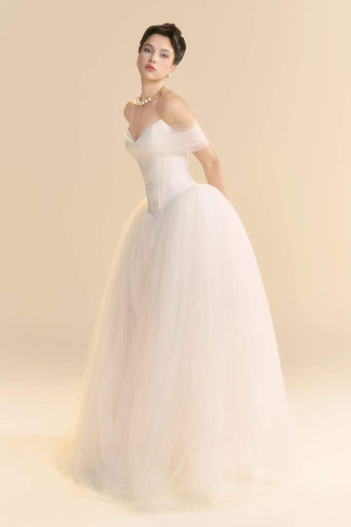 Serenity Sweetheart Draped Maxi Dress - MEAN BLVD