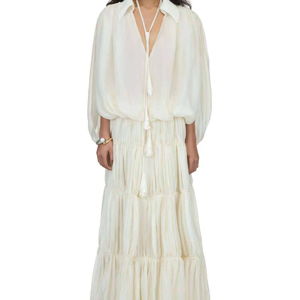 Seris Blouson Maxi Dress - MEAN BLVD