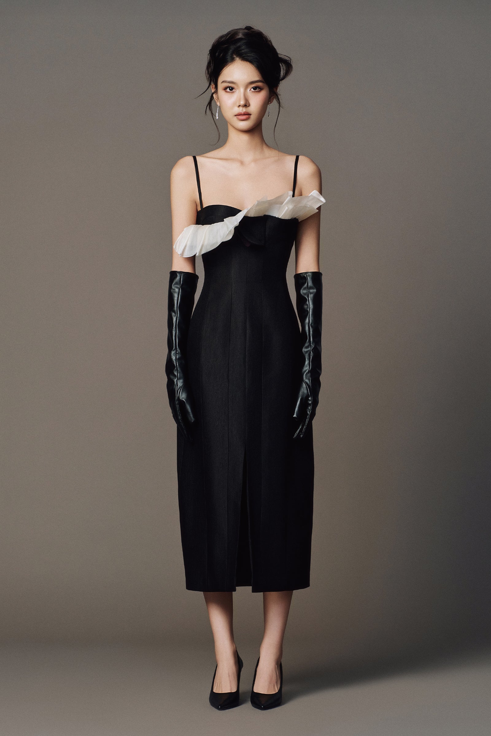 Sevee Ruffle Midi Dress - MEAN BLVD