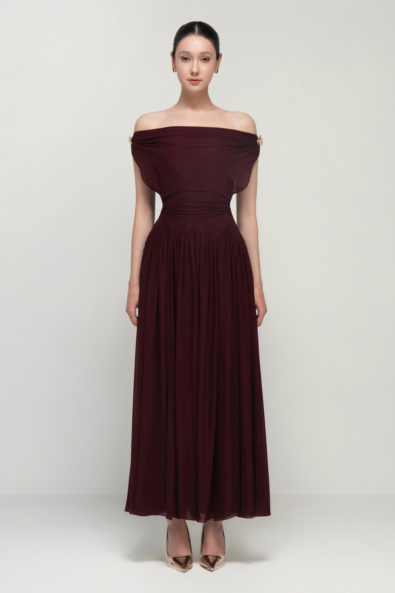 Shaula Off-Shoulder Maxi Dress - MEAN BLVD