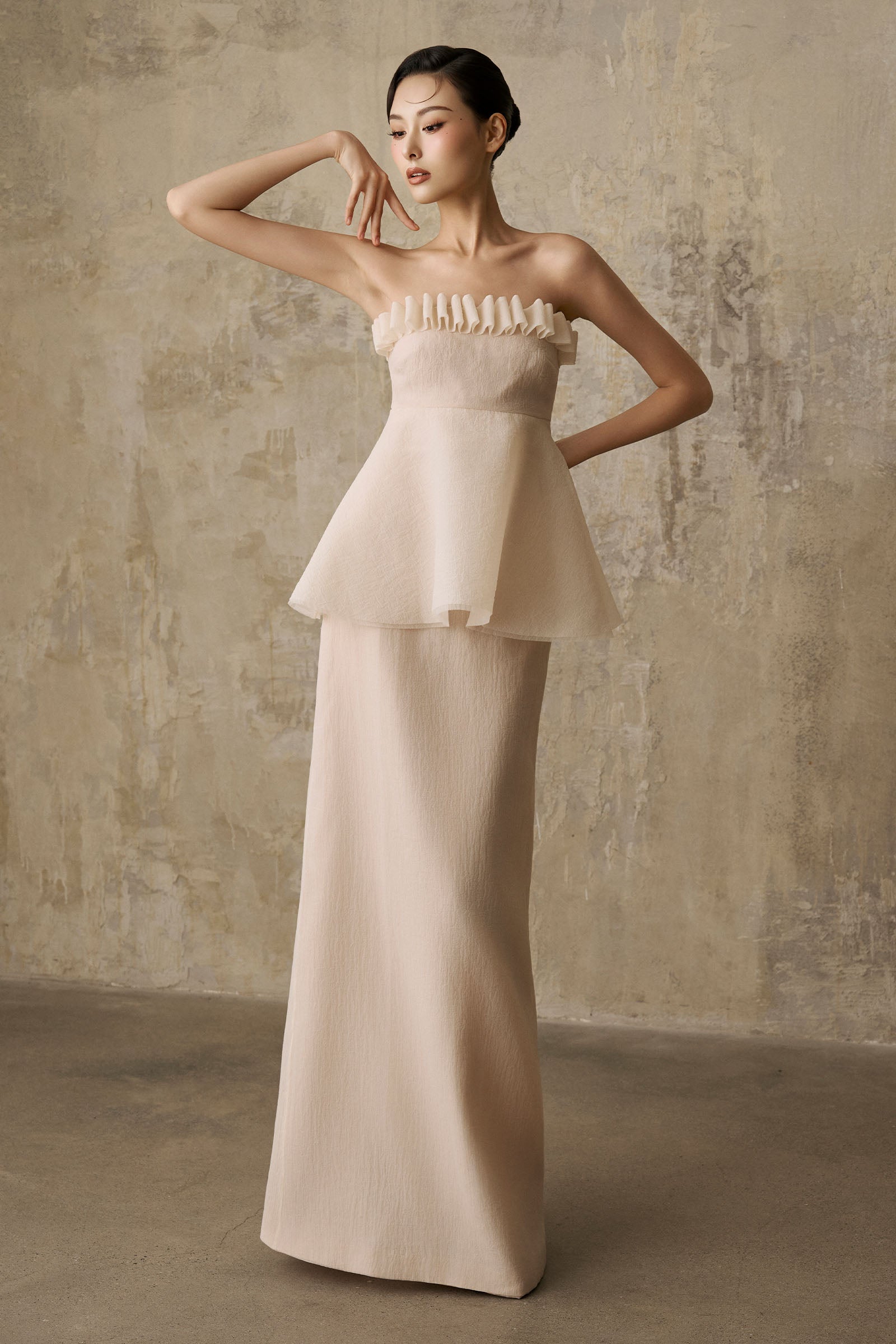 Shirin Peplum Maxi Dress - MEAN BLVD