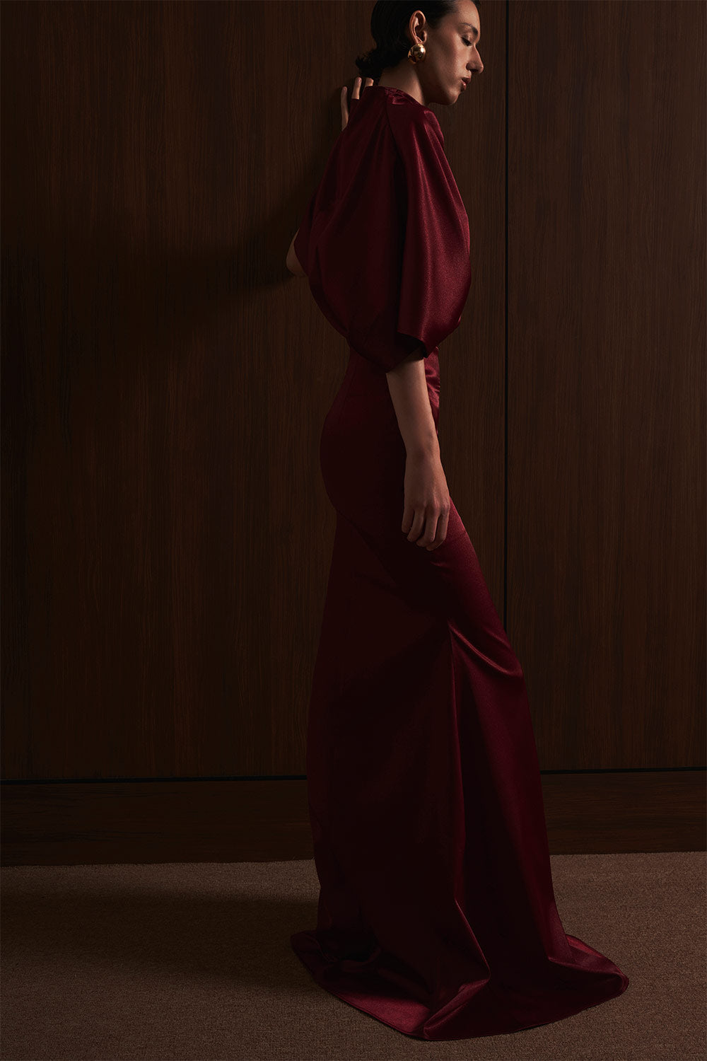 Xuan Di Straight Batwing Sleeved Satin Top