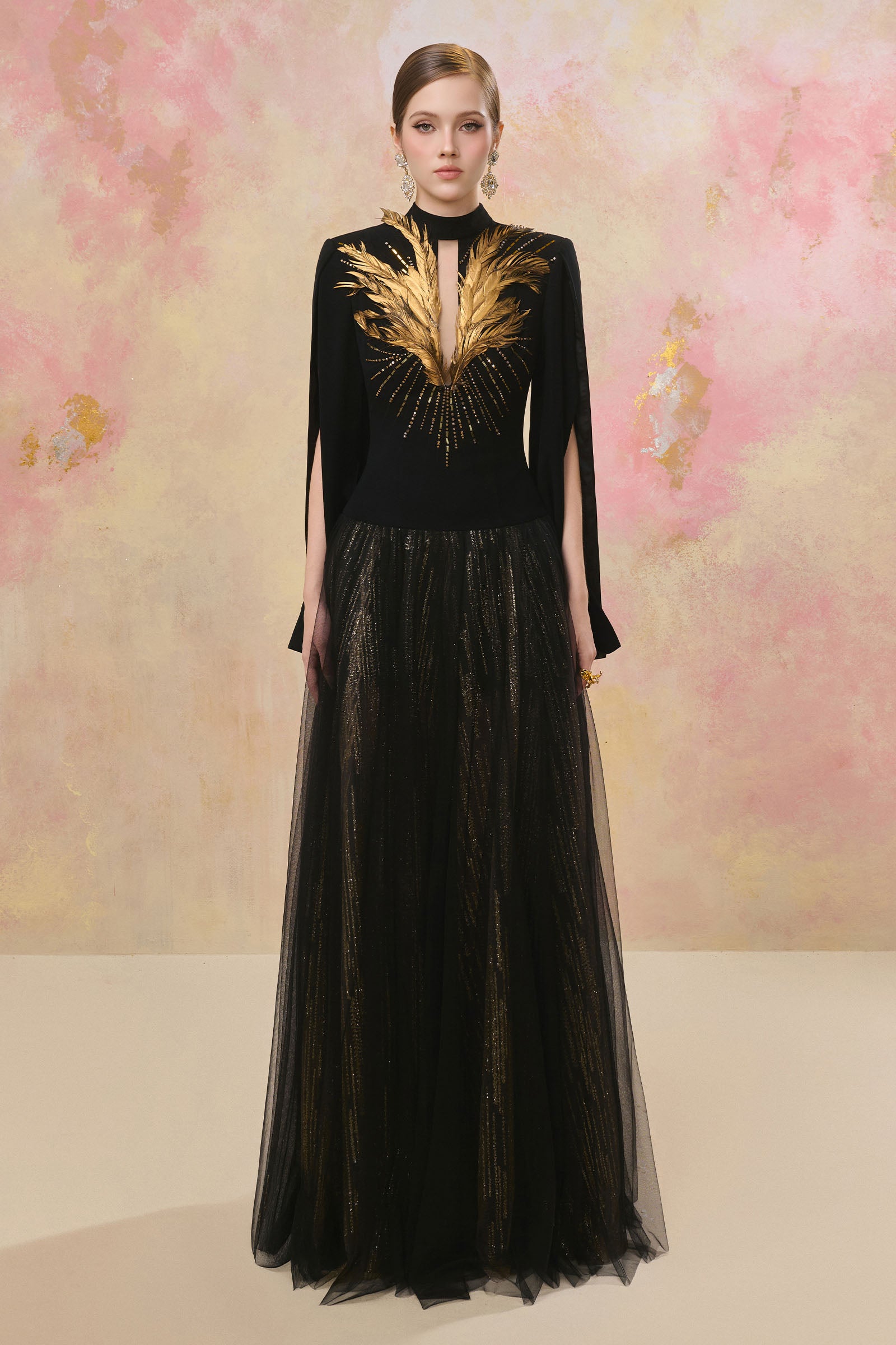 Shyvana Cape Sleeve Maxi Dress - MEAN BLVD