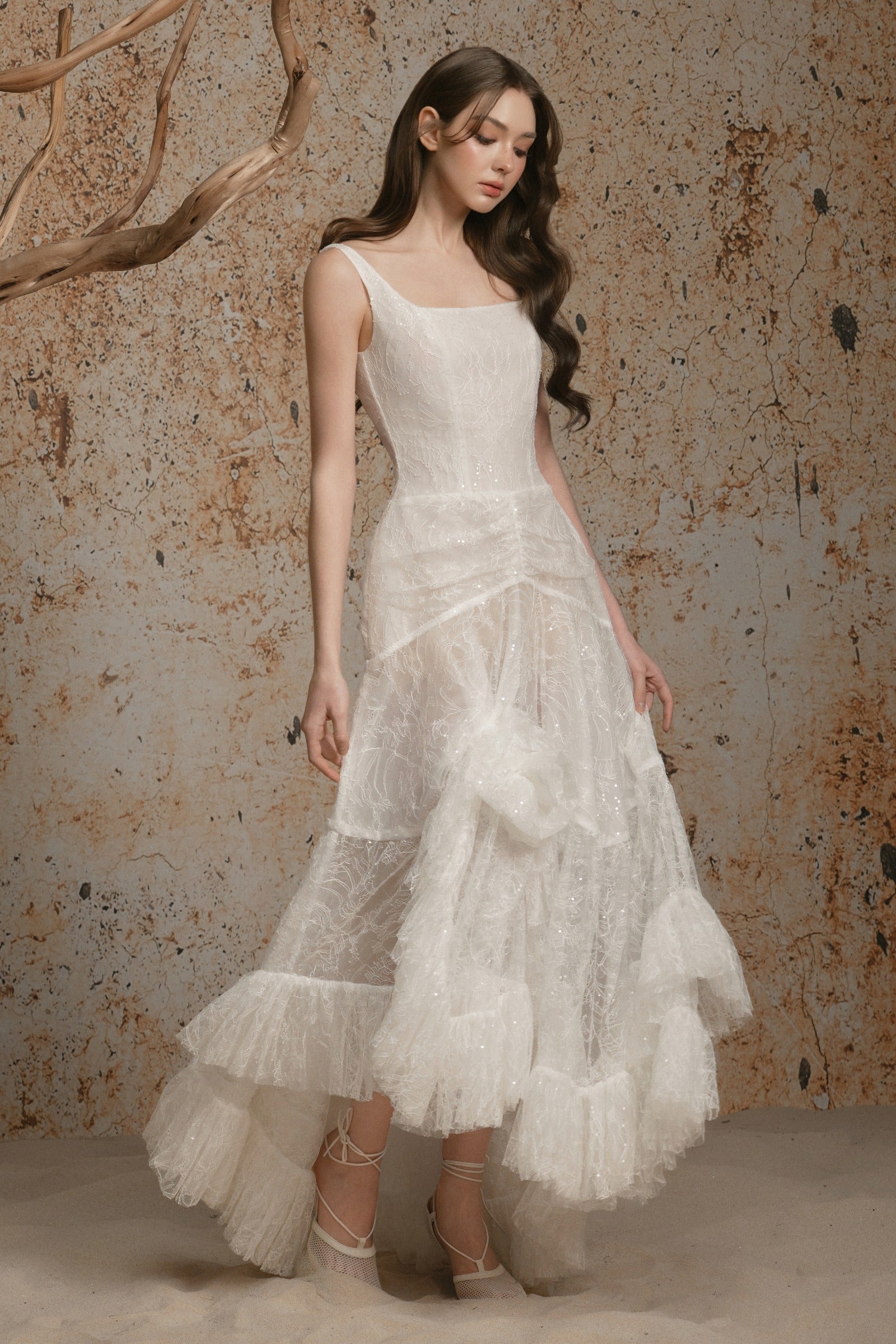 Sia Asymmetric Maxi Dress - MEAN BLVD
