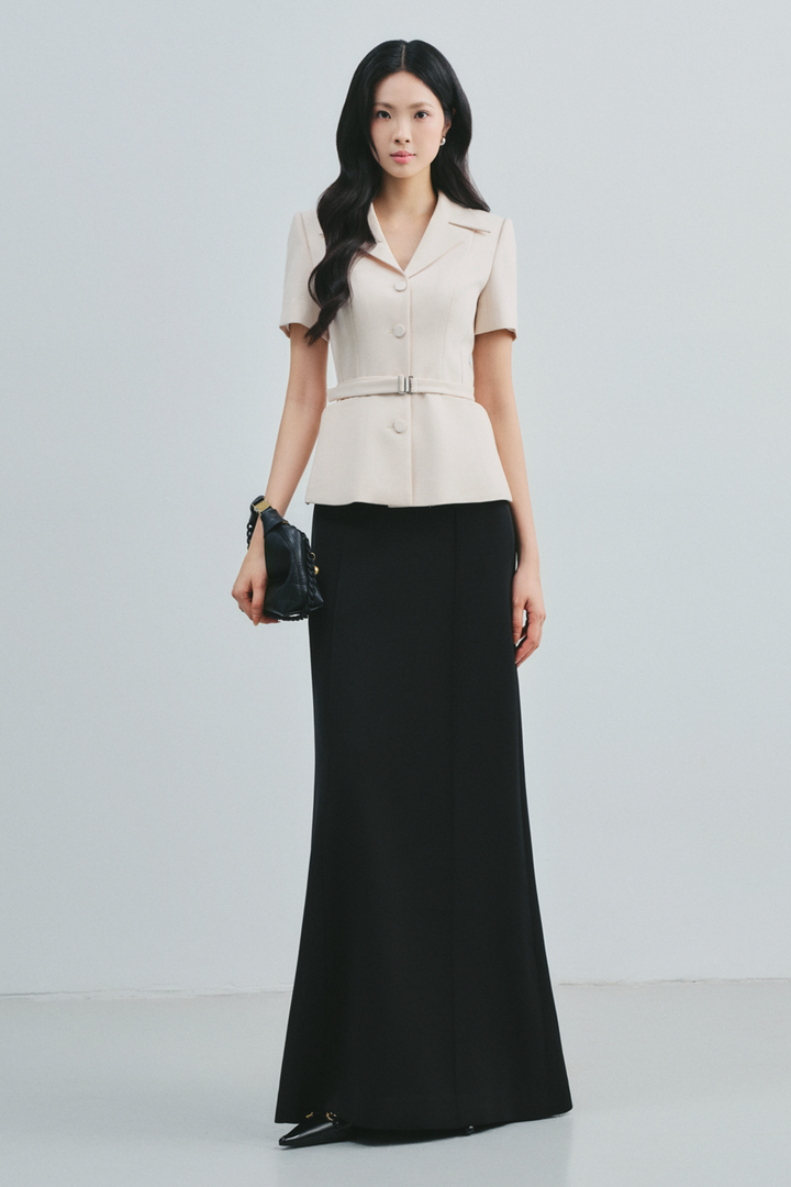 Siena A-line Polyester Skirt - MEAN BLVD