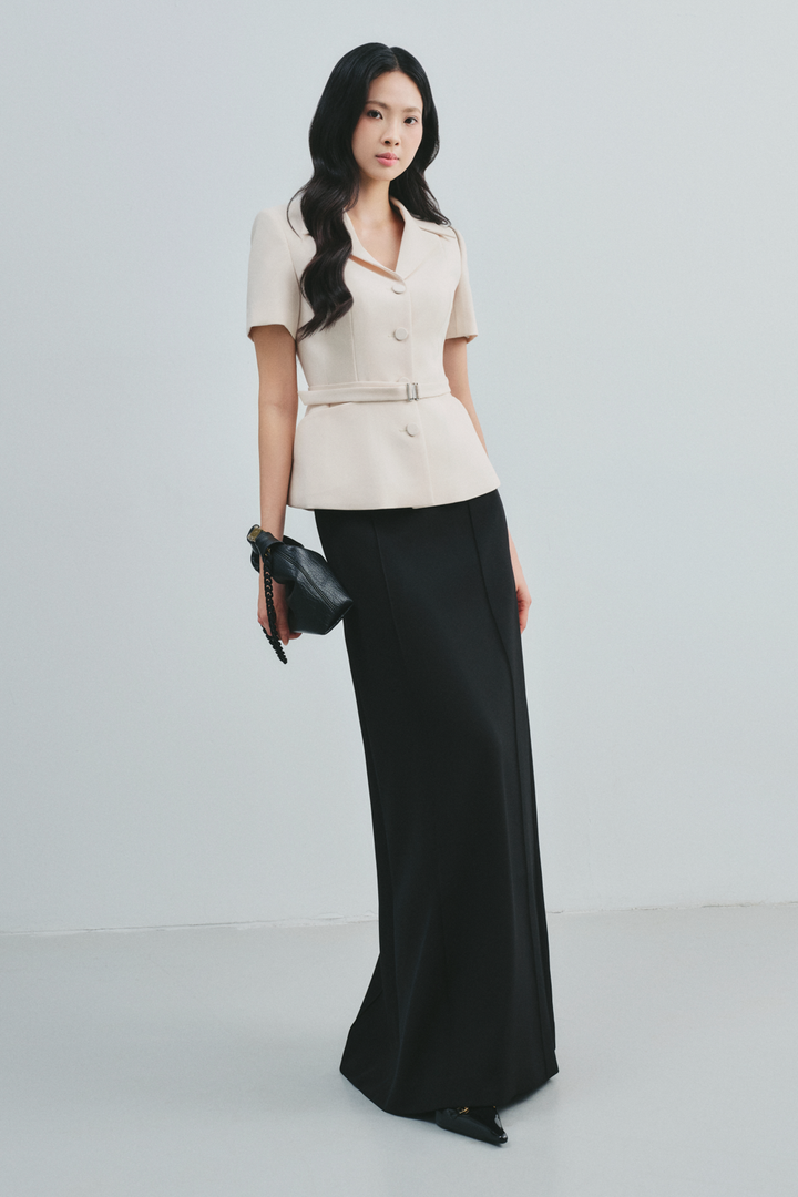 Siena A-line Polyester Skirt - MEAN BLVD