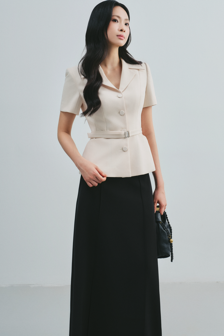 Siena A-line Polyester Skirt - MEAN BLVD