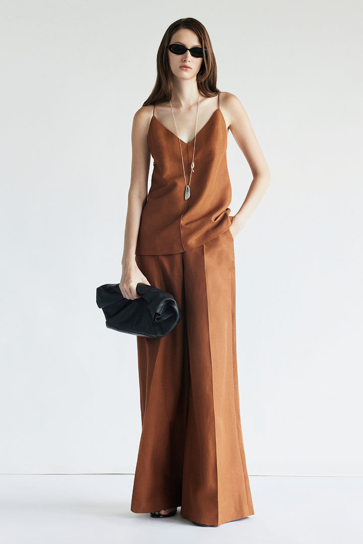 Sienna Straight Linen Pants - MEAN BLVD