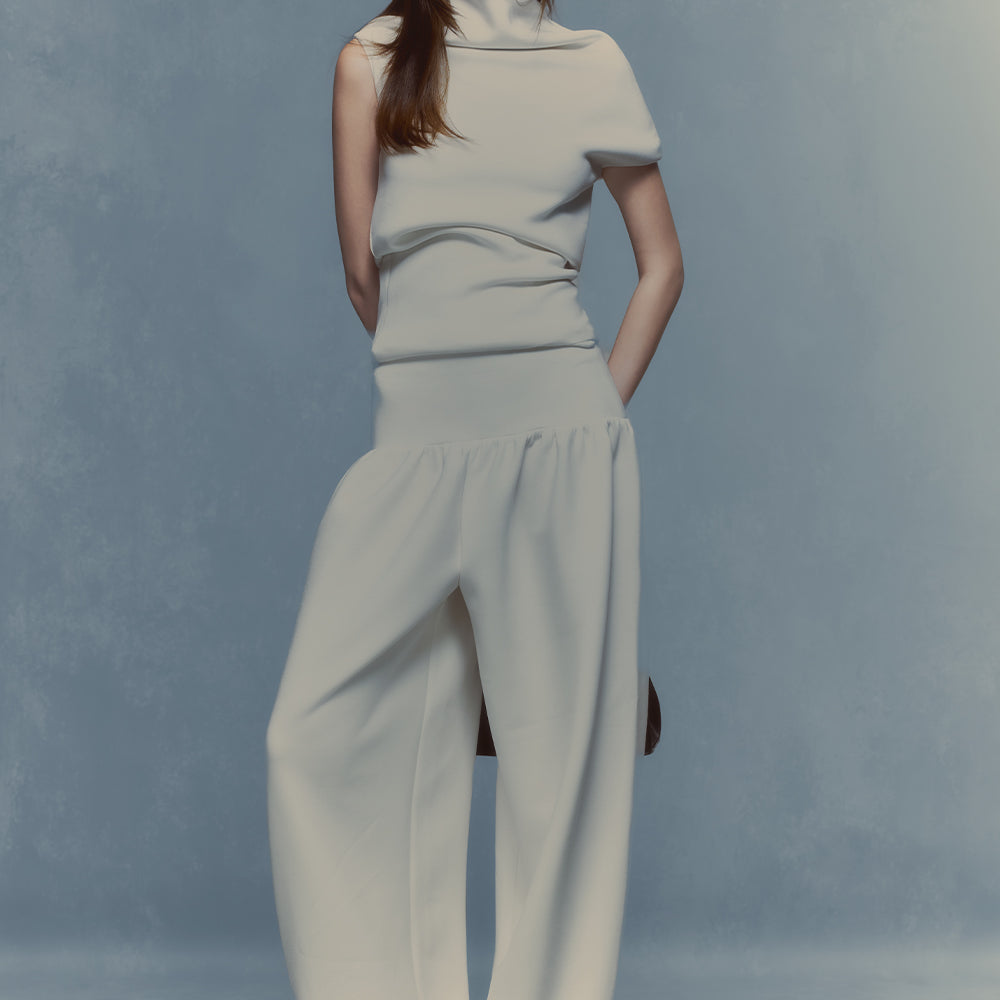 Sina Asymmetric Sleeve Top - MEAN BLVD