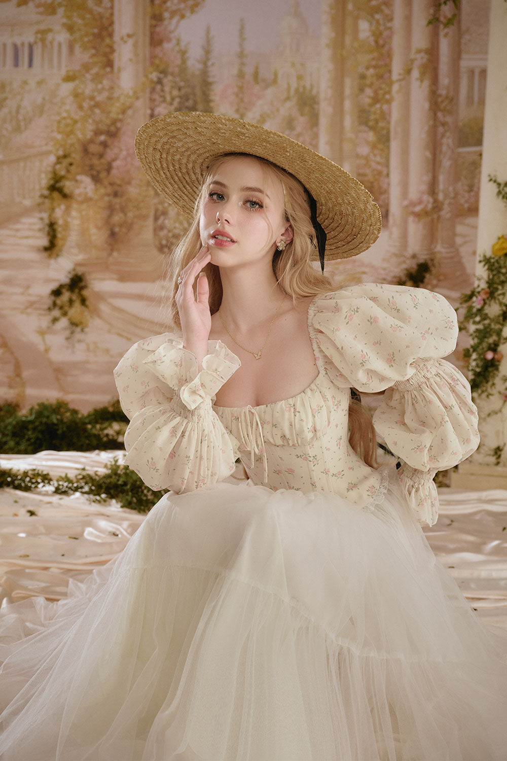 My Dear Bodycon Puffy Sleeved Linen Silk Top