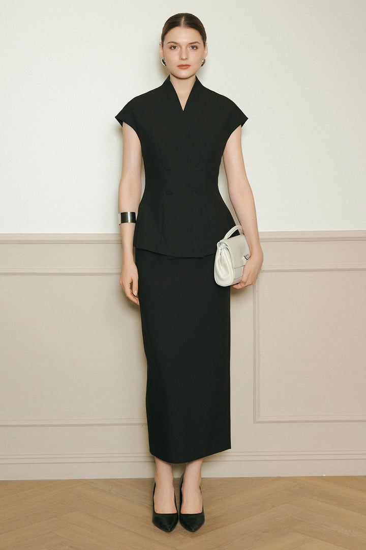 Sloane Peplum Wool Top - MEAN BLVD