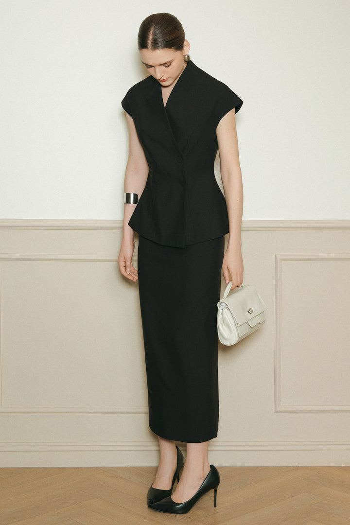 Sloane Peplum Wool Top - MEAN BLVD