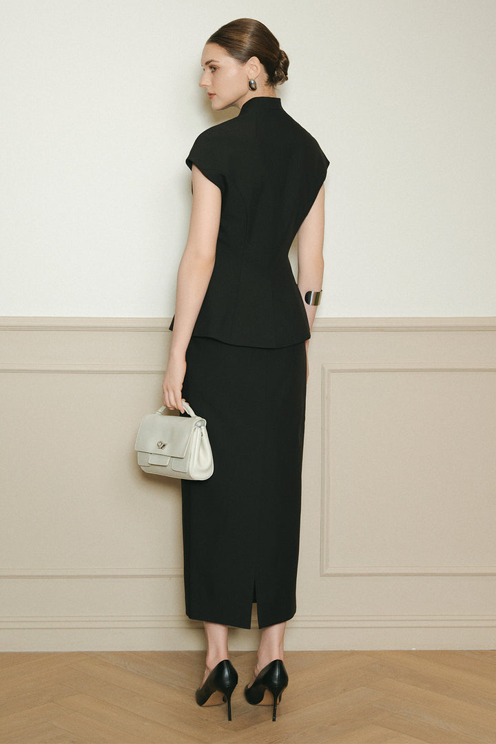 Sloane Peplum Wool Top - MEAN BLVD