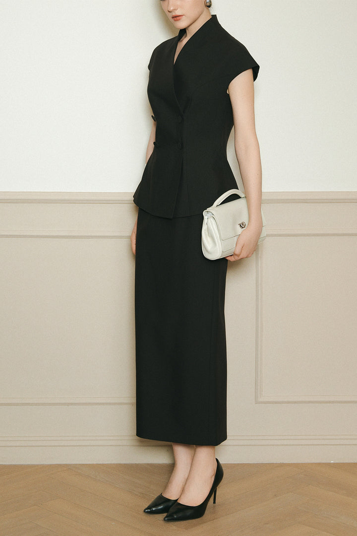 Sloane Peplum Wool Top - MEAN BLVD