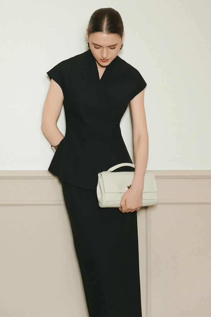 Sloane Peplum Wool Top - MEAN BLVD