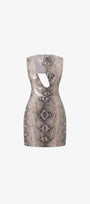 Snake-print Sequin Cutout Mini Dress 2