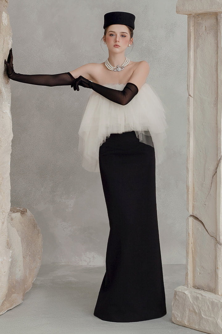 Sofia Straight Across Draped Maxi Dress - MEAN BLVD