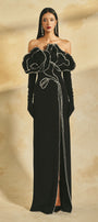 Sol Asymmetric Neck Maxi Dress - MEAN BLVD