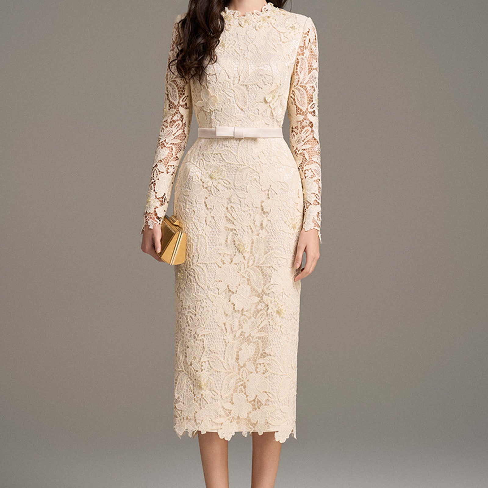 Solenne Lace Midi Dress - MEAN BLVD