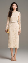 Solenne Lace Midi Dress - MEAN BLVD