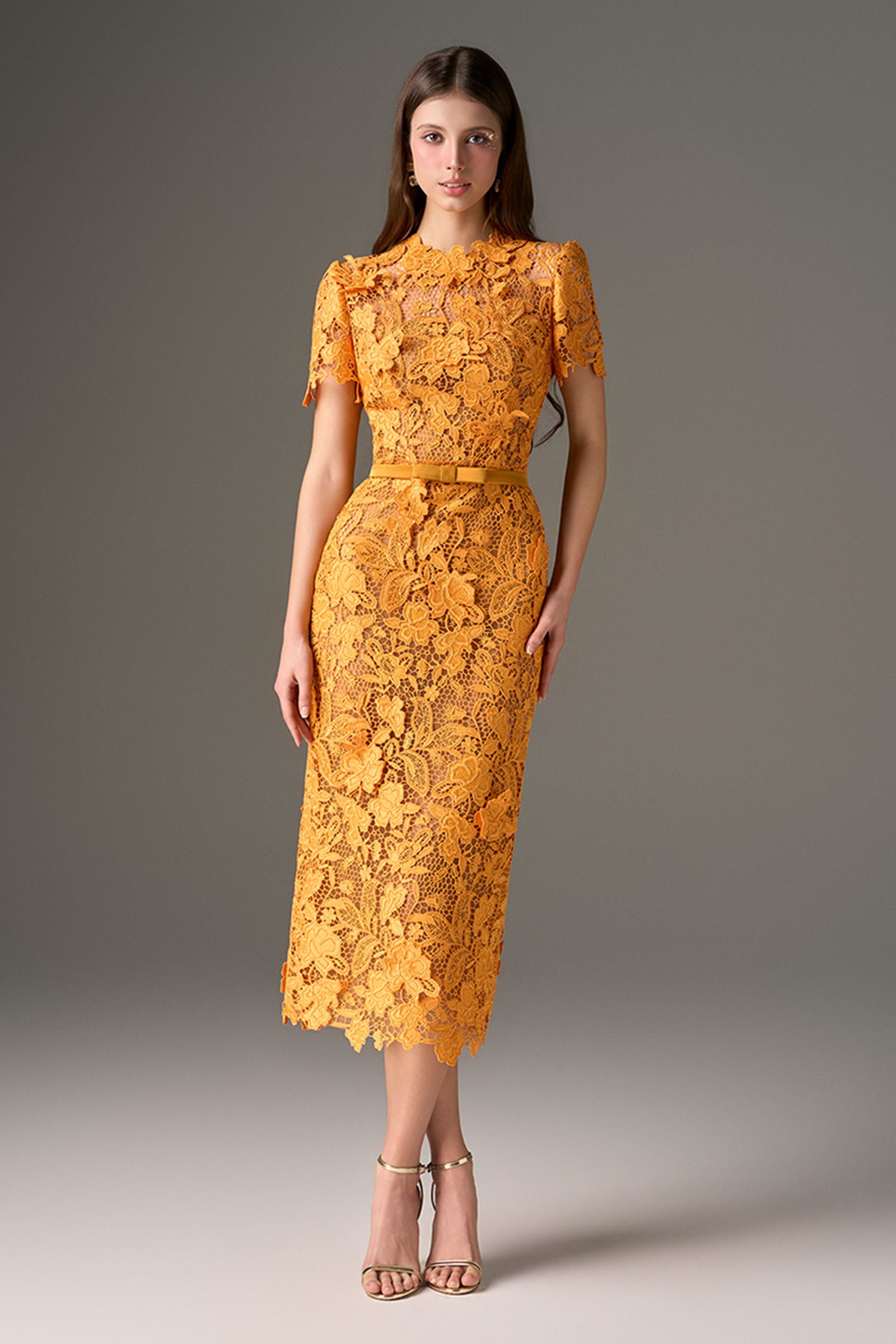 Solis Round Neck Midi Dress - MEAN BLVD