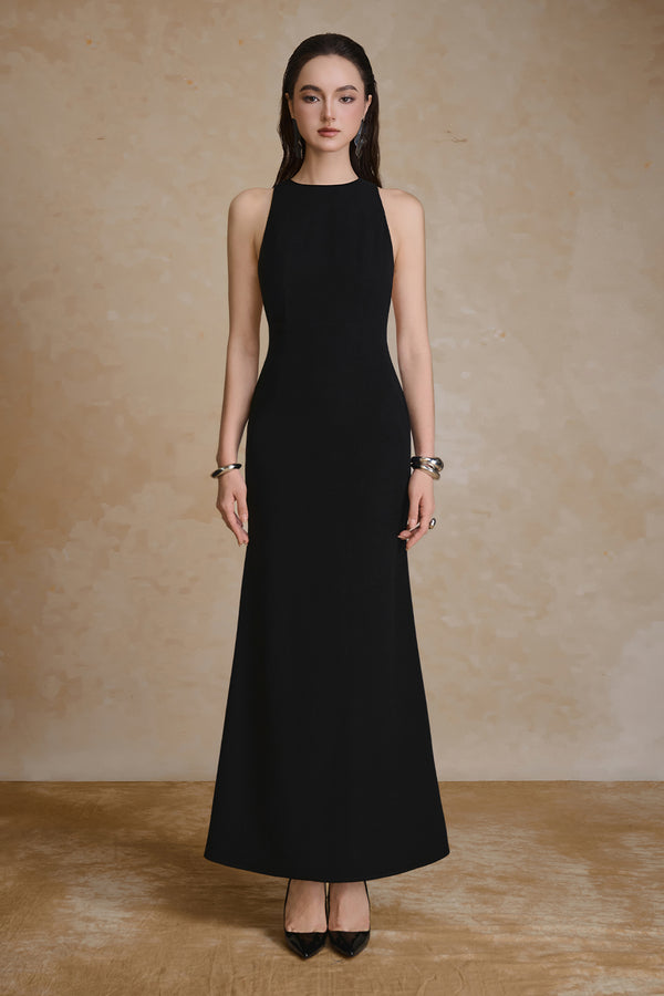 Sonata Halter Crepe Maxi Dress - MEAN BLVD