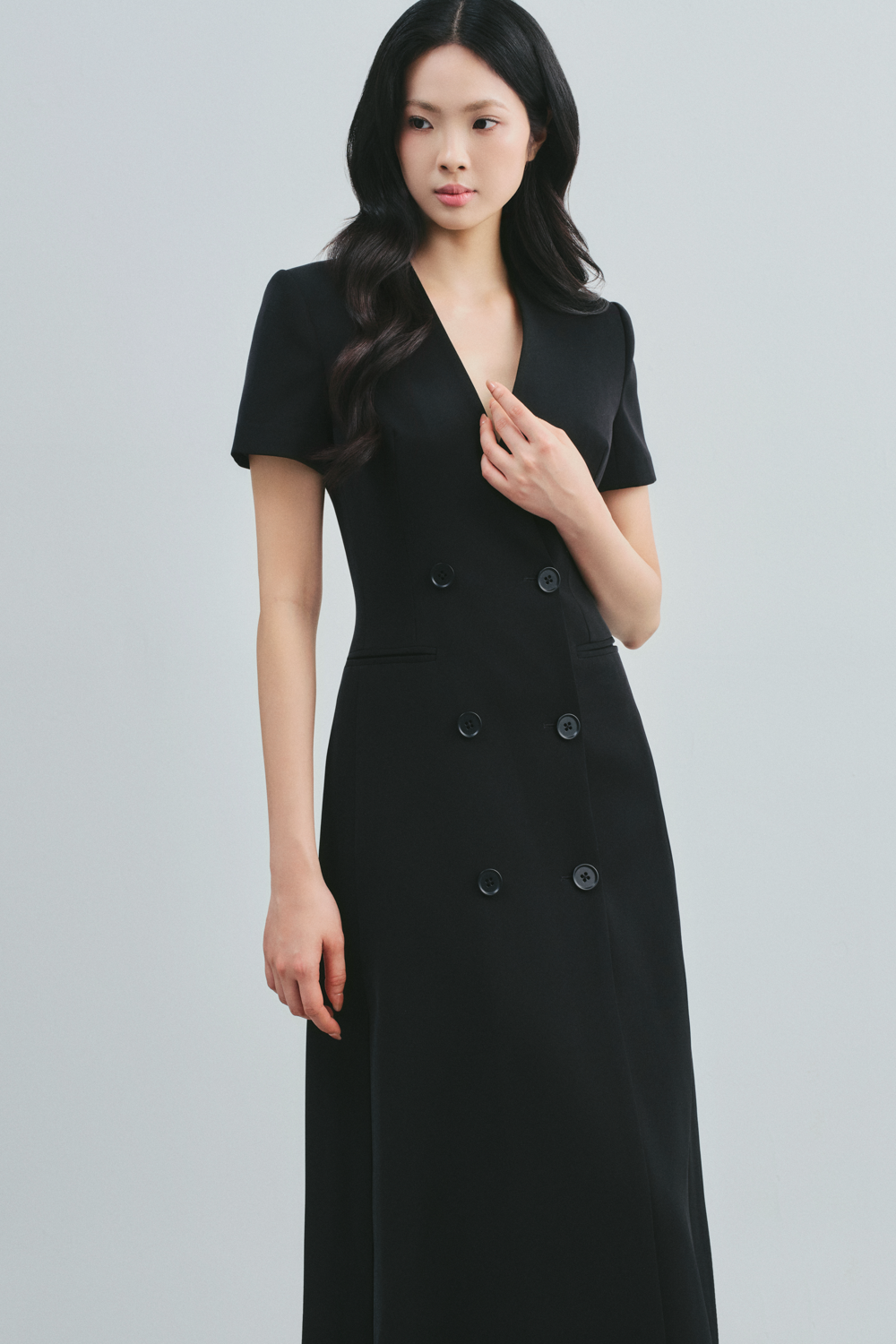 Sophronia V-Neck Button Maxi Dress - MEAN BLVD