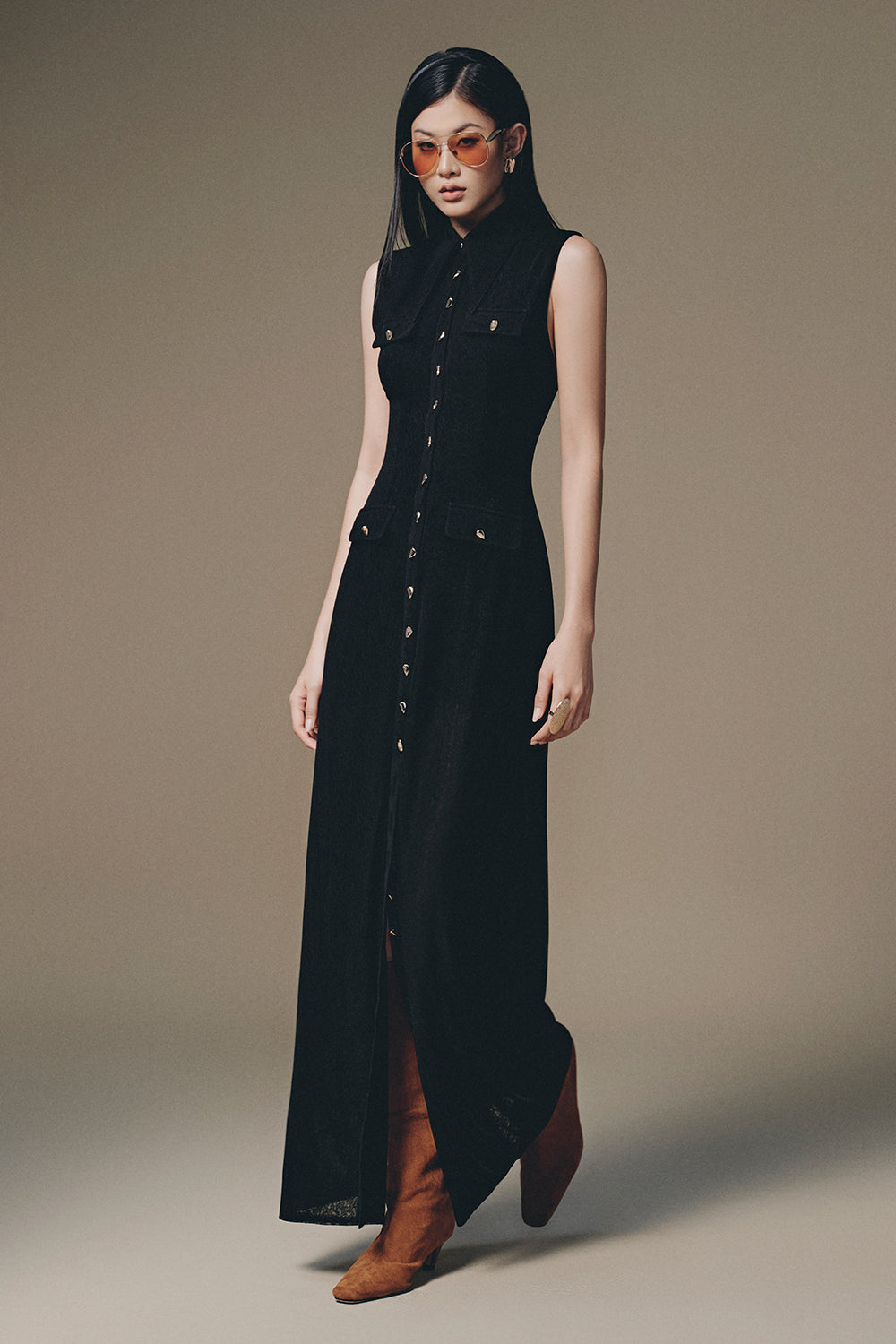 Sorel Button Maxi Dress - MEAN BLVD