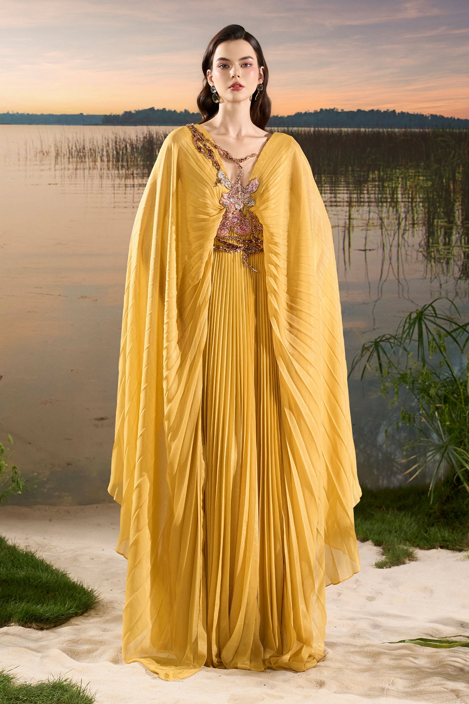 Soren Pleated Maxi Dress - MEAN BLVD