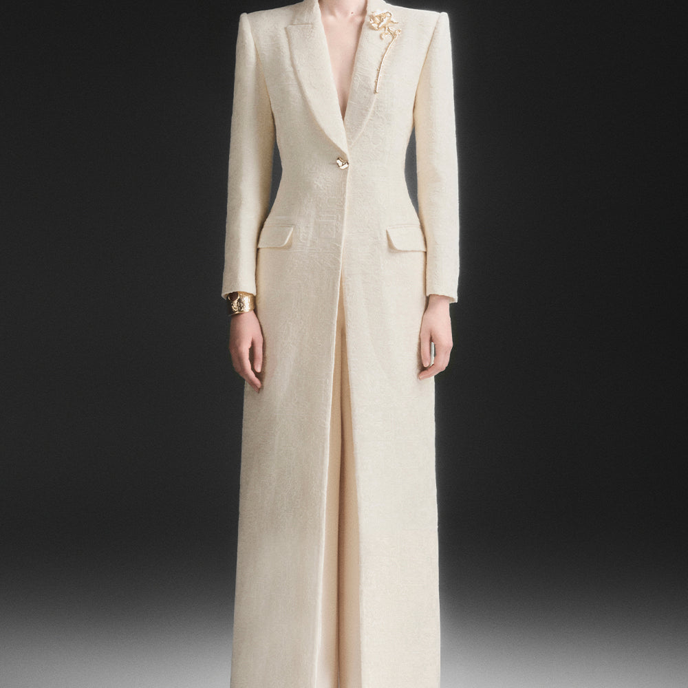 Soreya Notched Lapel Trench Coat - MEAN BLVD