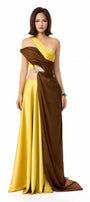 Spiral Asymmetric Neck Maxi Dress - MEAN BLVD