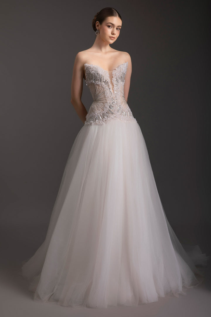 Stardust Sweetheart Rhinestone Maxi Dress - MEAN BLVD