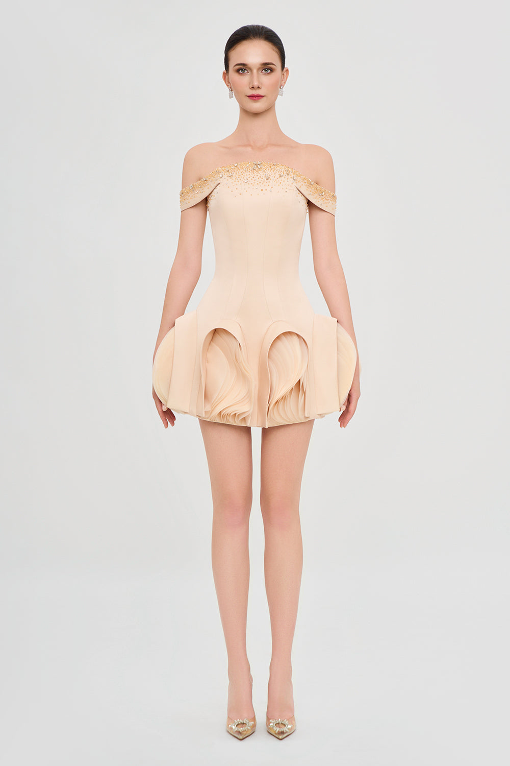 beige bubble dress SunsetPark Beige Bud Bubble Dress CHINASQUAD
