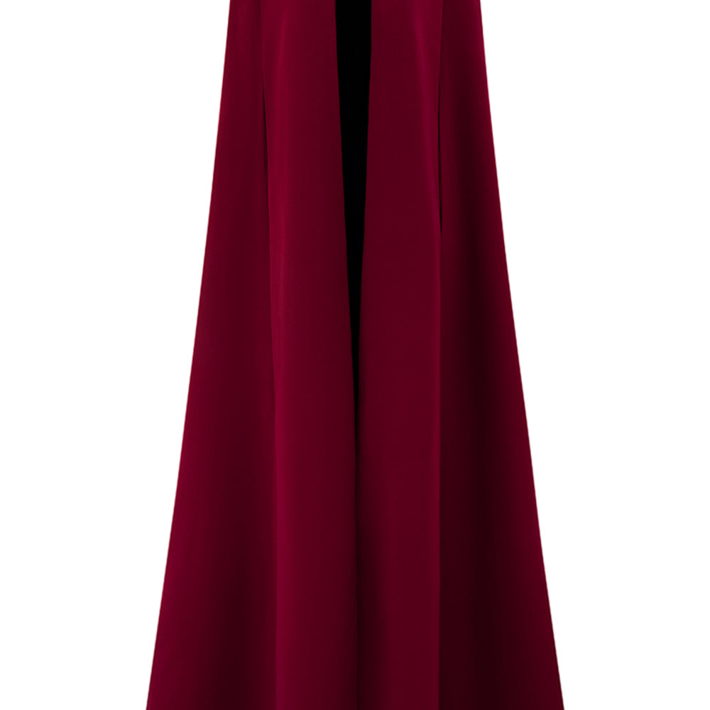 Lexi Cape Hanging Sleeved Crepe Floor Length Set